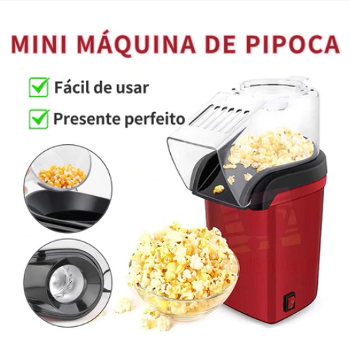 PIPOQUEIRA ELÉRICA Máquina Fazer Pipoca Sem Óleo POPCORN MAKE 100v-220v Envio Imediato