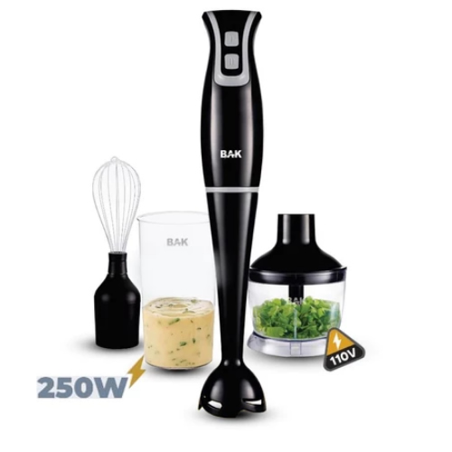 Mixer Elétrico Chef 3 Em 1 Triturador Liquidificador Portatil 250W 110V BAK