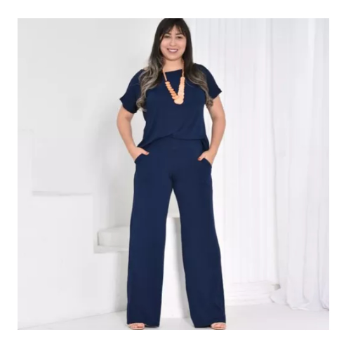 Conjunto Feminino Pantalona Calça e Blusa