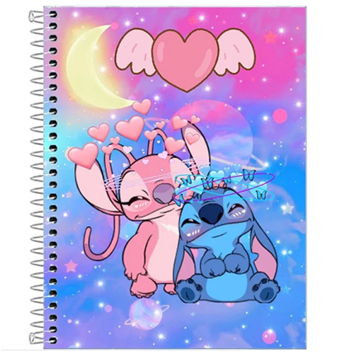 Caderno Lilo & Stitch Escolar 1, 10 ou 20 matérias