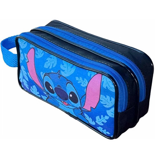 Estojo Escolar Infantil Stitch Grande 2 Compartimentos