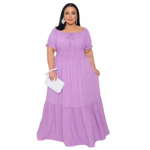 Vestido Longo Viscolinho Moda Evangélica Plus Size Versáti