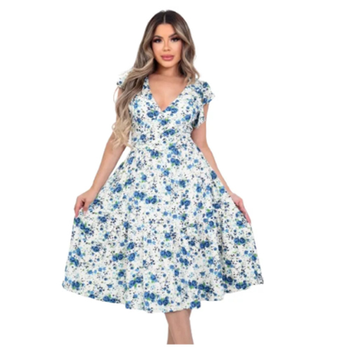 Vestido Midi Moda Evangélica Lindo Barato Malha Viscolycra