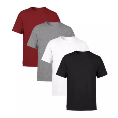 Kit 4 Camisetas Masculina Lisa Premium 100% Algodão