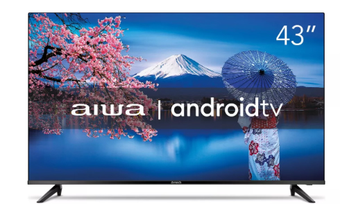 Smart Tv 43 Android Dolby Aws-tv-43-bl-02-a Aiwa Bivolt