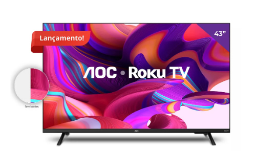 Smart Tv 43 Full Hd Com Roku Tv 43s5135/78g Aoc Bivolt