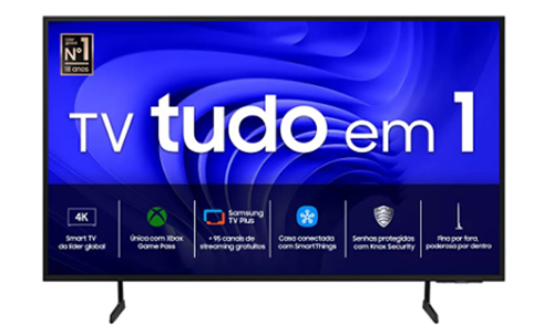 Smart TV UN50DU7700GXZD 50 UHD Processador Crystal 4K 2024 Cor Preto Samsung 110V/220V