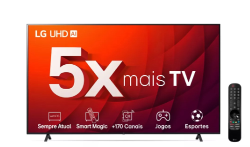 Smart Tv LG Uhd 55UR8750PSA 55 4k Hdr10 2023 Bivolt Preto